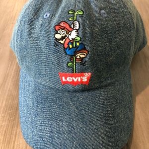 LEVI'S Super Mario Snap Back Denim Hat New W Tags